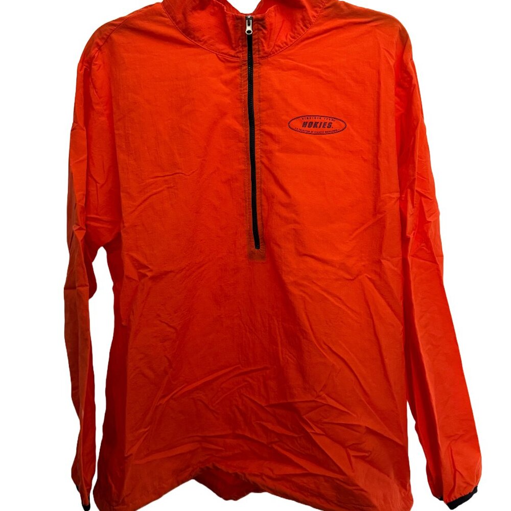 Vintage Virginia Tech Hokies League 1/2 Zip Windbreaker, Large
